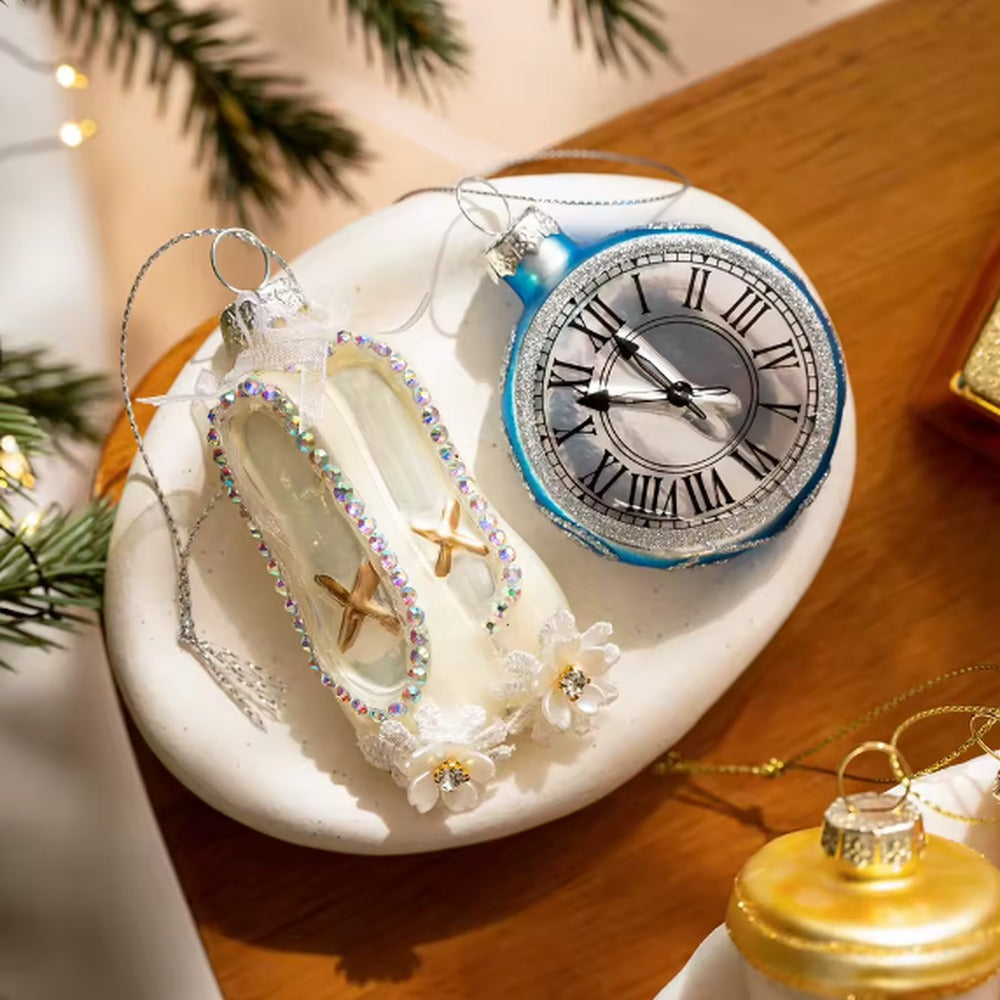 Glazen kersthangers cadeauset (3 stuks)