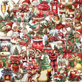 Kerststickers – 50 stuks, waterdicht