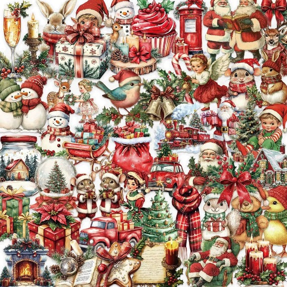 Kerststickers – 50 stuks, waterdicht
