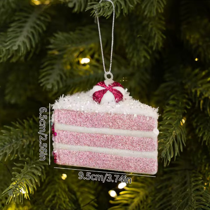 Glitter kersthanger taartpunt