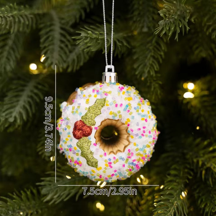 Glitter kersthanger donut