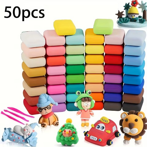 Mega Klei-set met 50 kleuren en gereedschap