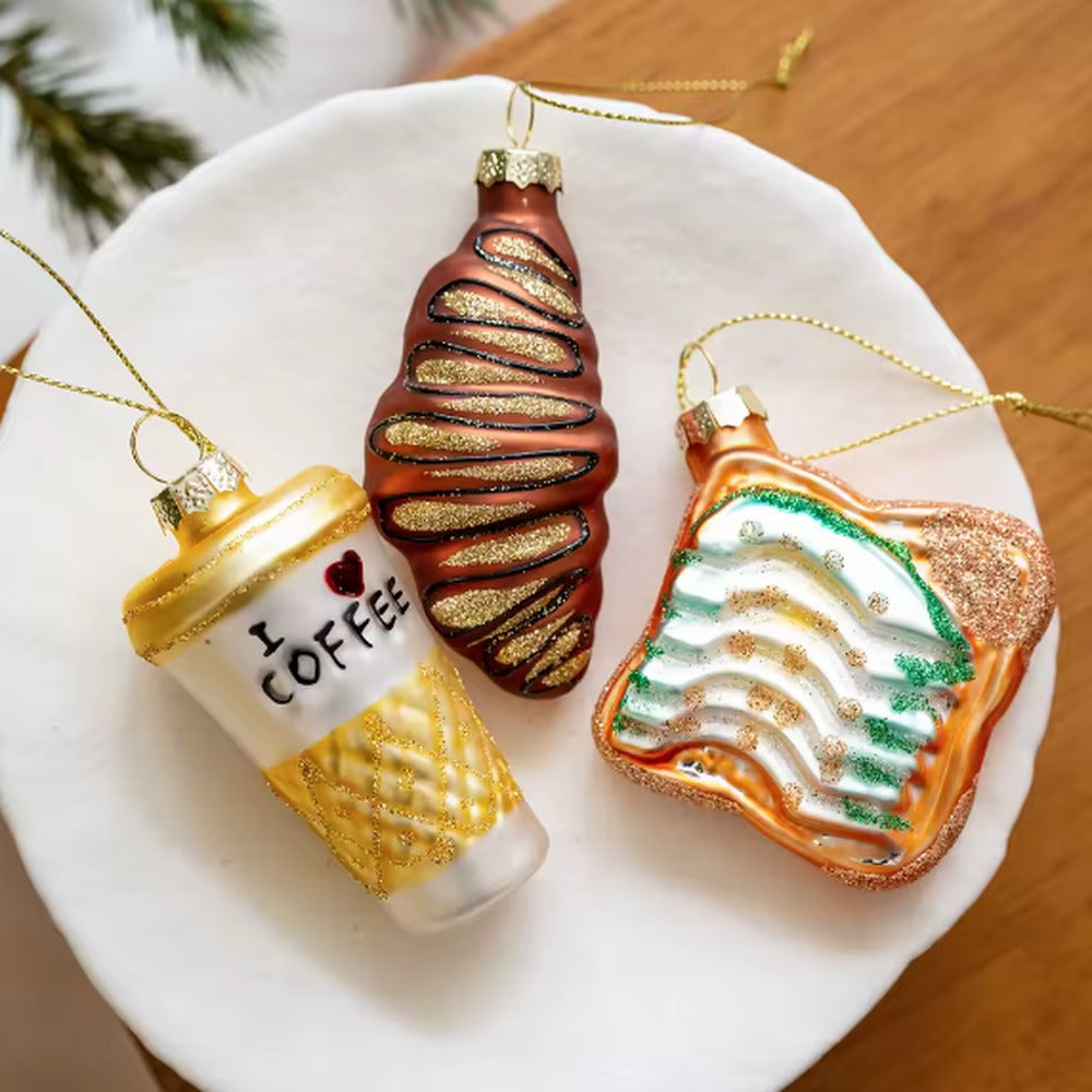 Glazen kersthangers cadeauset (3 stuks)