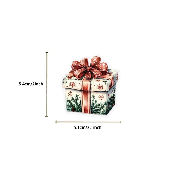 Kerststickers – 50 stuks, waterdicht