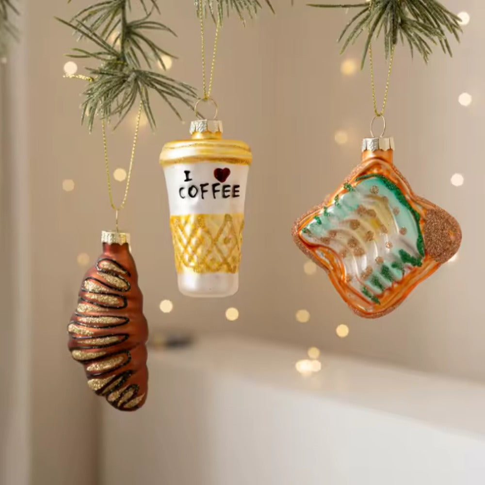 Glazen kersthangers cadeauset (3 stuks)