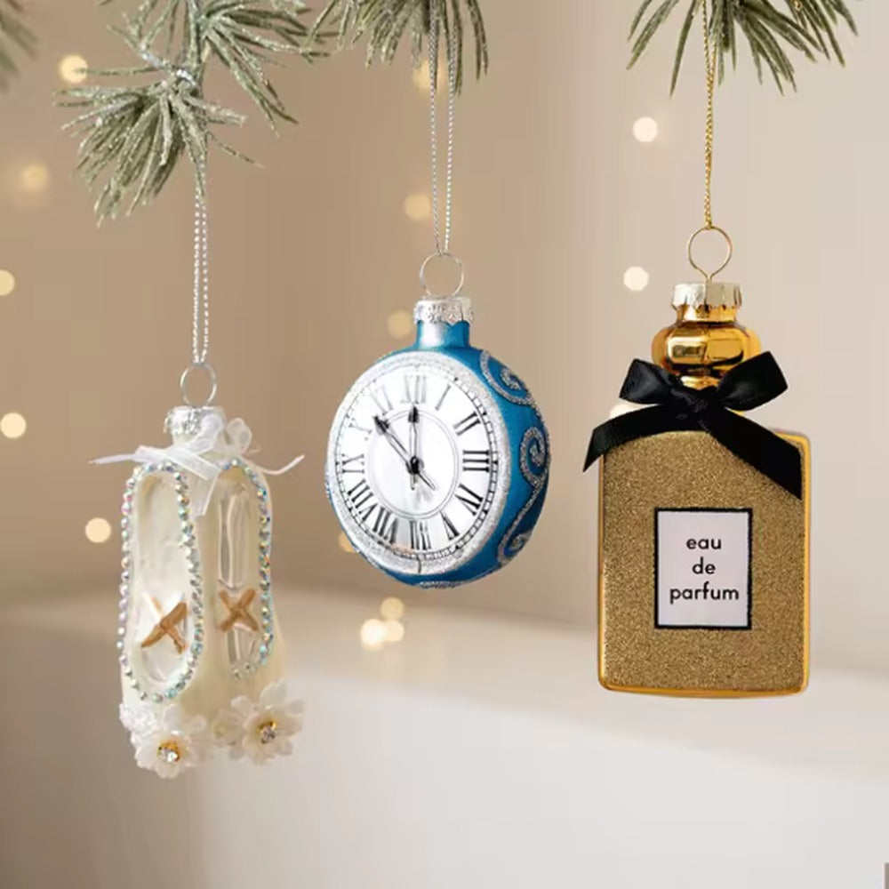 Glazen kersthangers cadeauset (3 stuks)