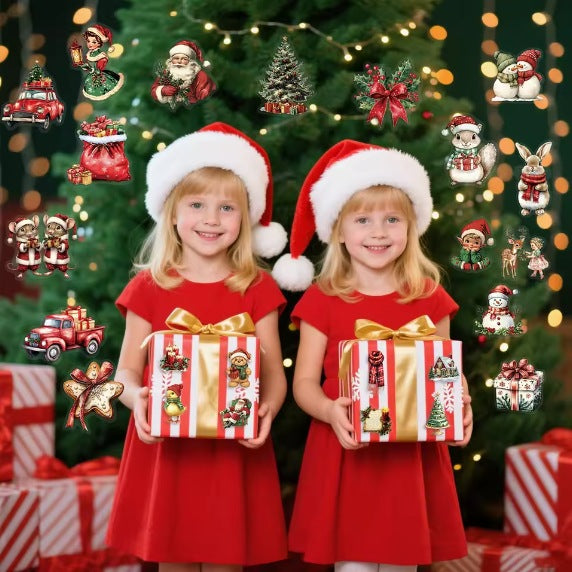 Kerststickers – 50 stuks, waterdicht